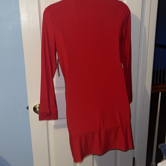 No Boundaries junior ruched button front dress brilliant red XXL (19) - Picture 8 of 8